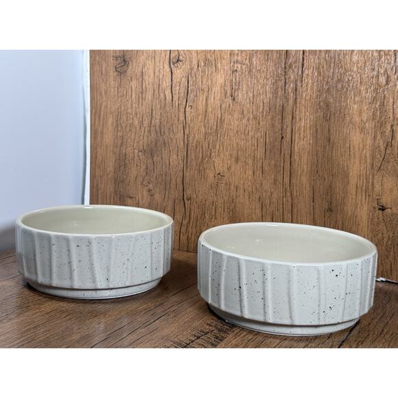 Whisker City Cat Kitty Food Bowl Ceramic Dish Set Pet Kitten Meow Basic - Picture 1 of 5